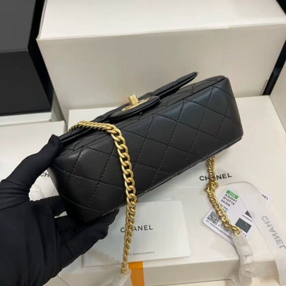 CHANEL Classic Flap CF 23S Shoulder Crossbody Bag Women's Black - Picture 4 of 9